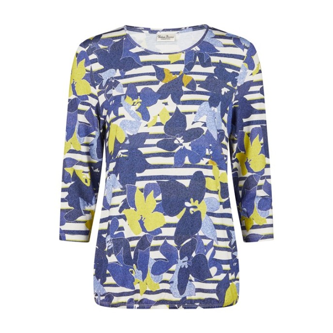 Barbara Lebek blouson shirt dessin Marine lime